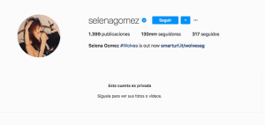 Selena Gómez hizo privada su cuenta de Instagram