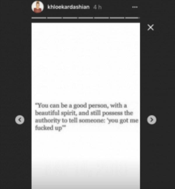 El hiriente mensaje de Khloe Kardashian a Tristan Thompson