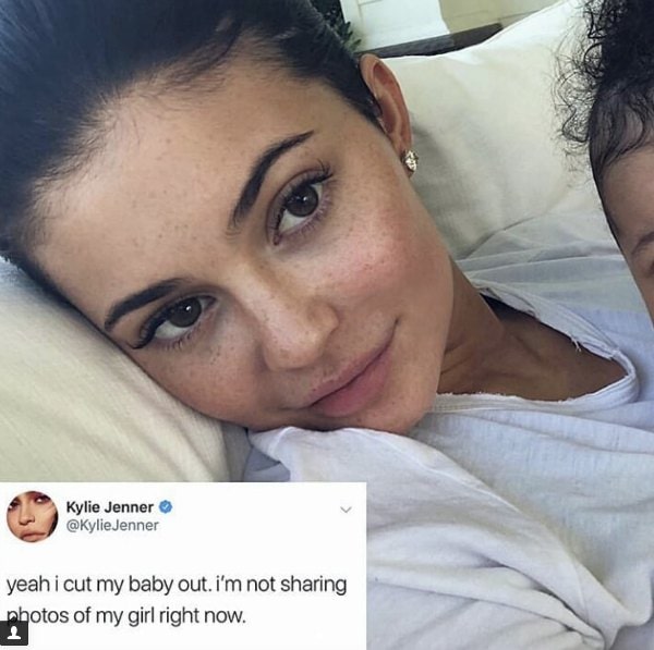 Kylie Jenner borró las fotos de su hija