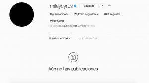 Miley Cyrus borró todas sus fotos de Instagram 